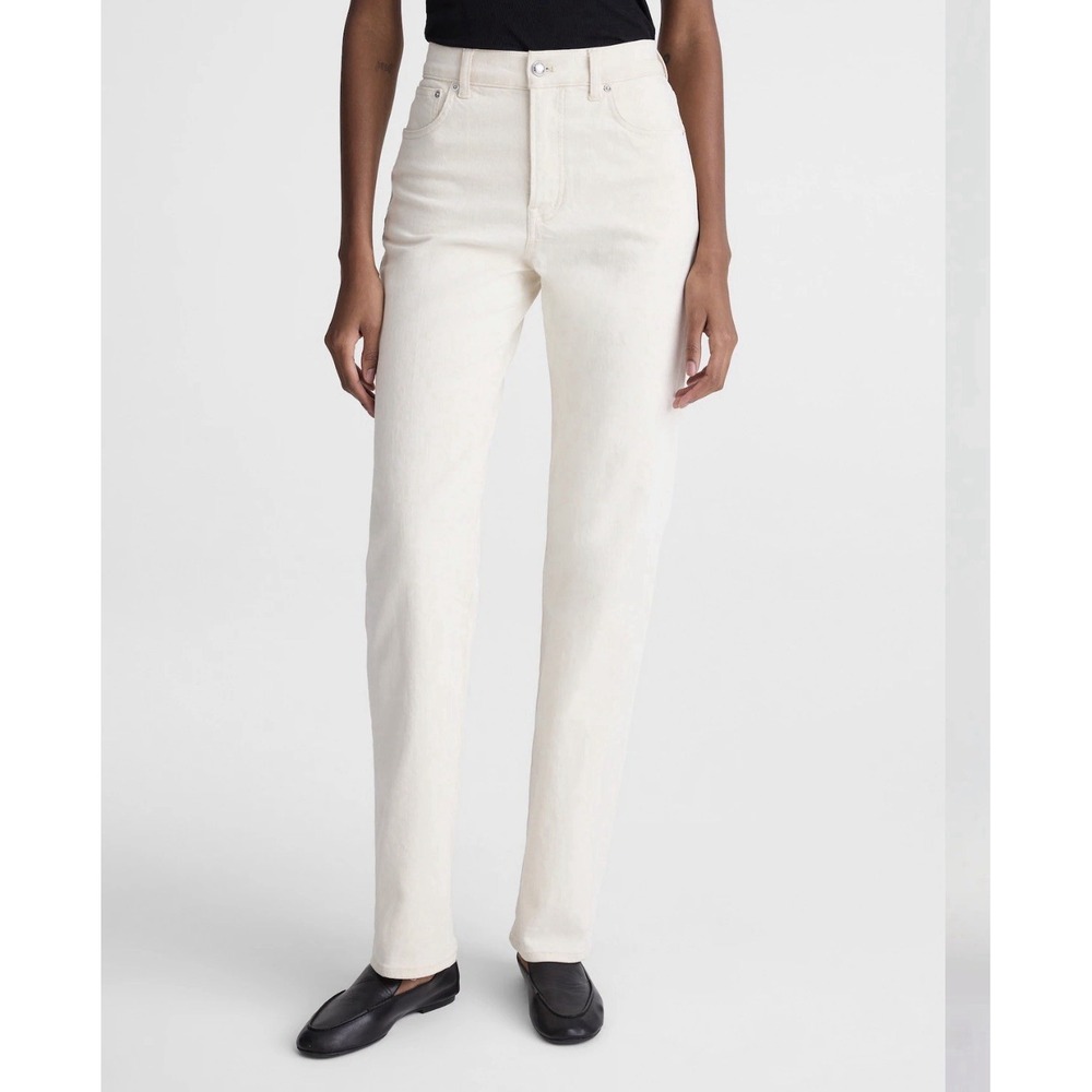 Madewell Longline straight jean women's 26 cream magic pockets minimalist NY236‎